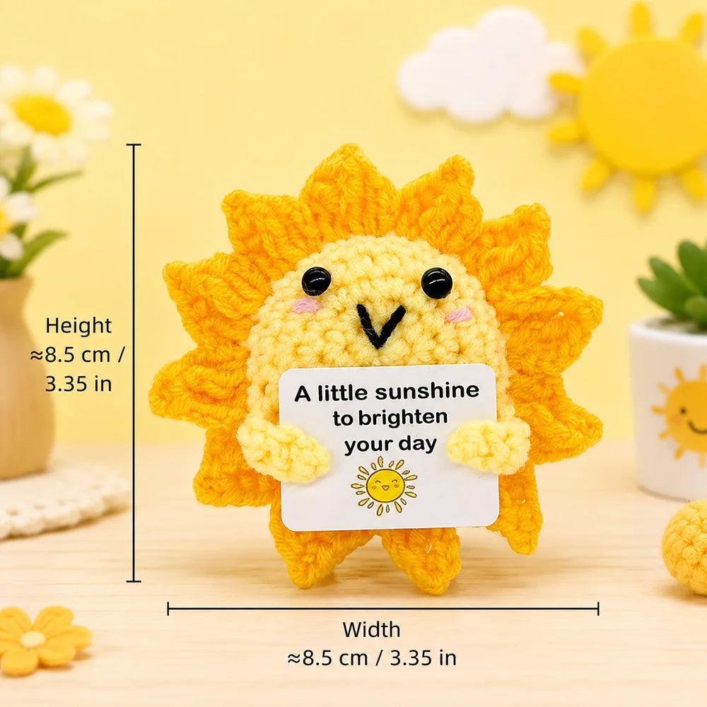 Crochet Plush Pocket Hug Doll, Handmade Mini Plush Gift