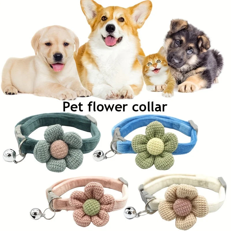 Plaid Cat Collar with Tie Bow, Adjustable Nylon Pet Accessory