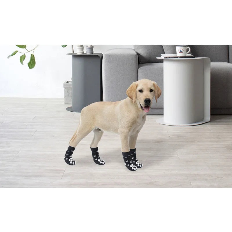 Dog Socks with Straps – Anti Slip Paw Protector for Indoor Floors