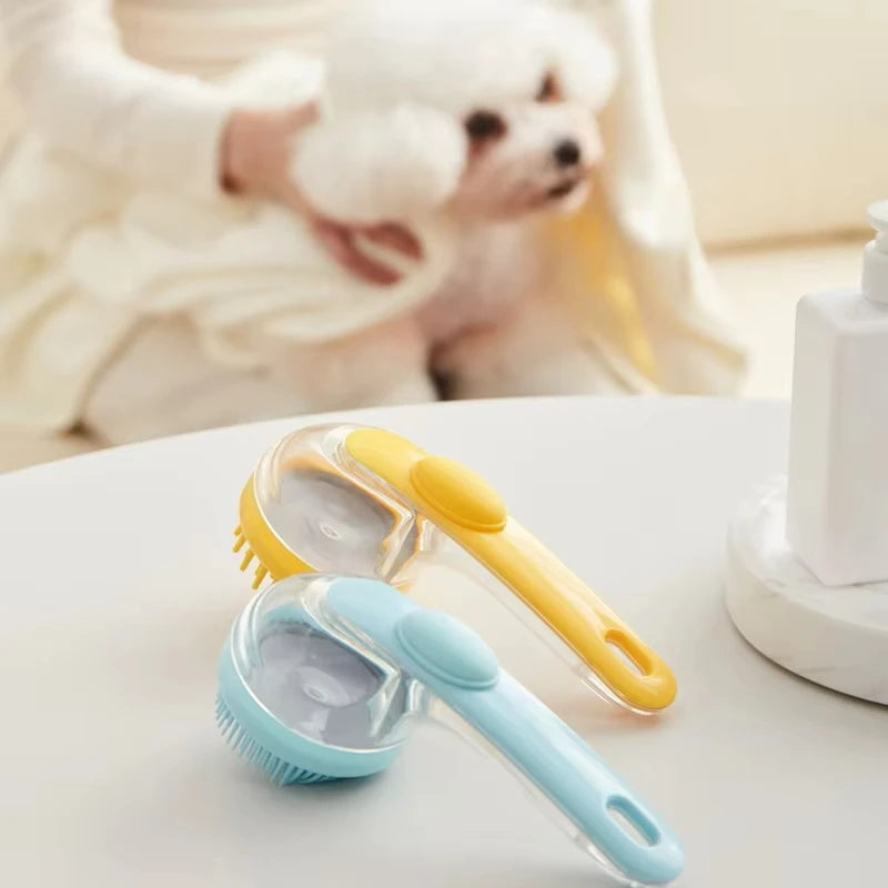 Pet Grooming Brush – Soft Silicone Massage Comb
