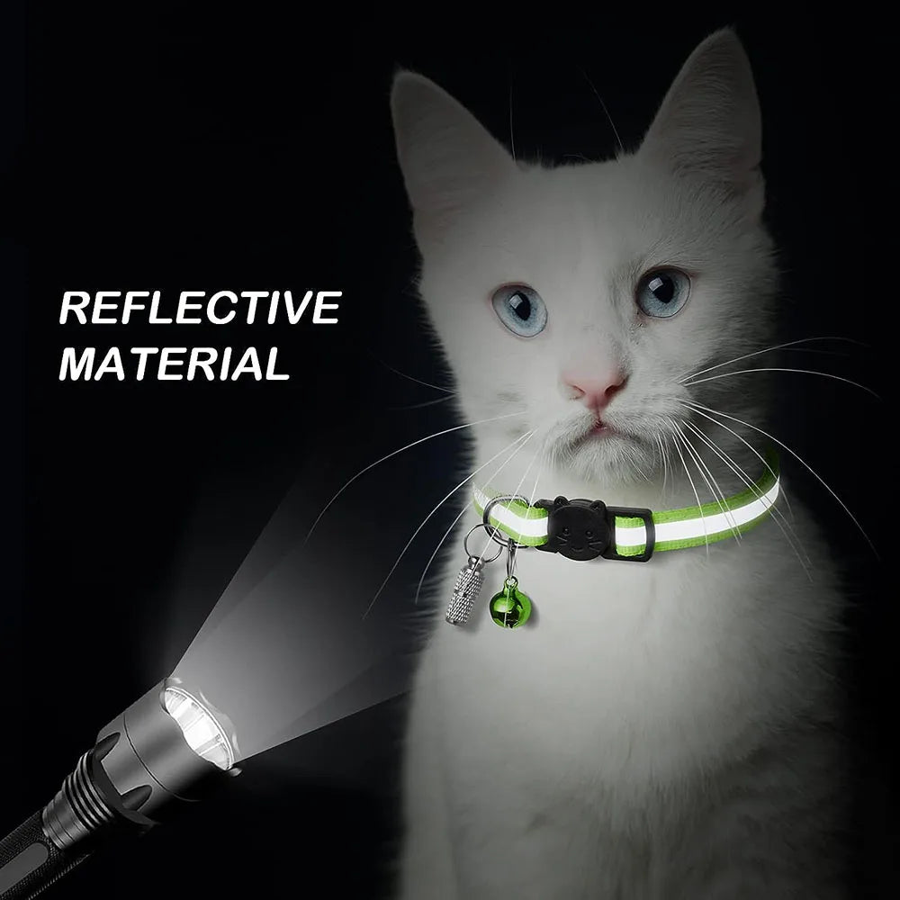 Breakaway Cat Collar – Reflective Adjustable Collar With Bell