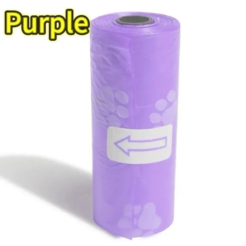 Dog Poop Bags Biodegradable Leak Proof Scented Paw Print Rolls