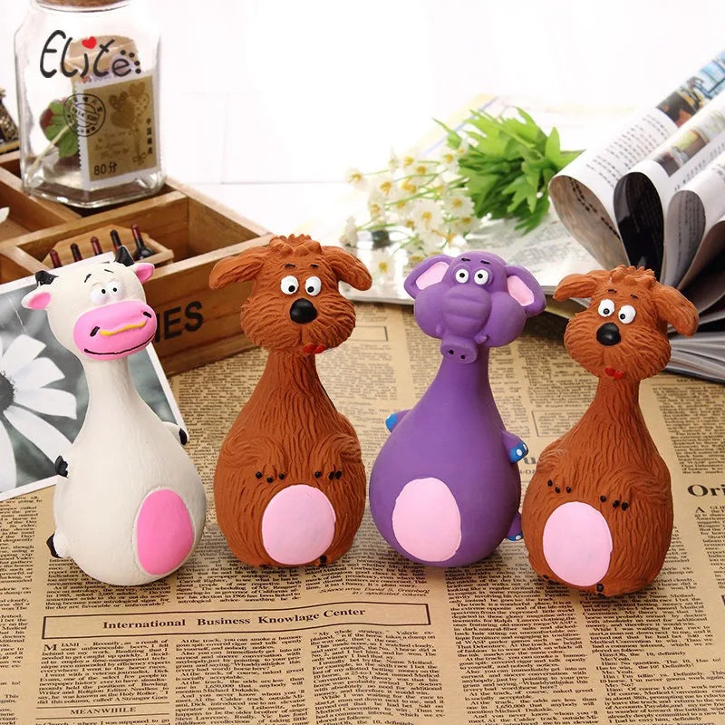 Dog Chew Toy Rubber Squeaky Dental Toy for Dogs & Cats  Character count: 55