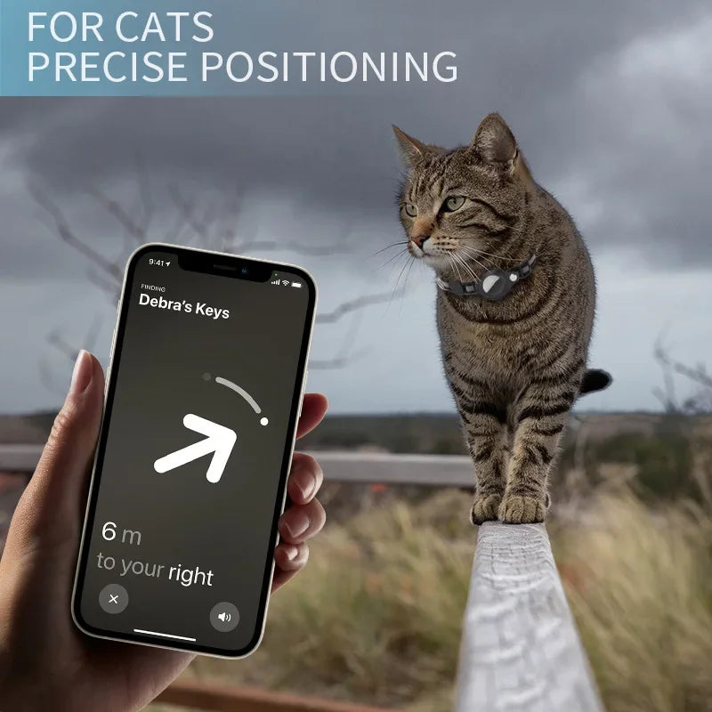 AirTag Cat Collar Adjustable Breakaway Reflective Holder