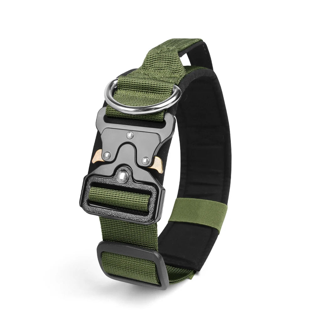 Tactical Dog Collar for Medium & Large Dogs, Padded Adjustable