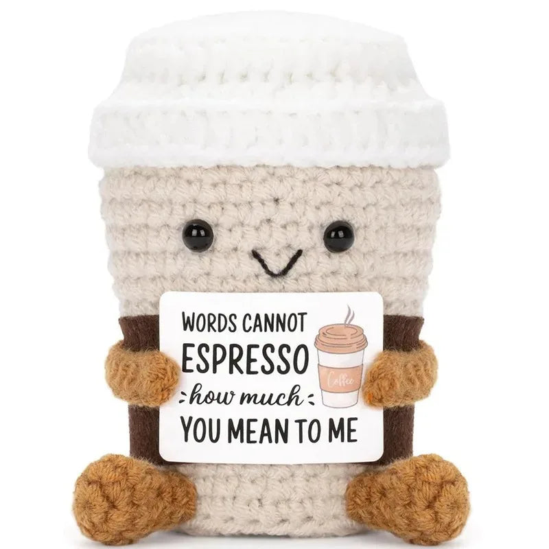 Crochet Plush Pocket Hug Doll, Handmade Mini Plush Gift