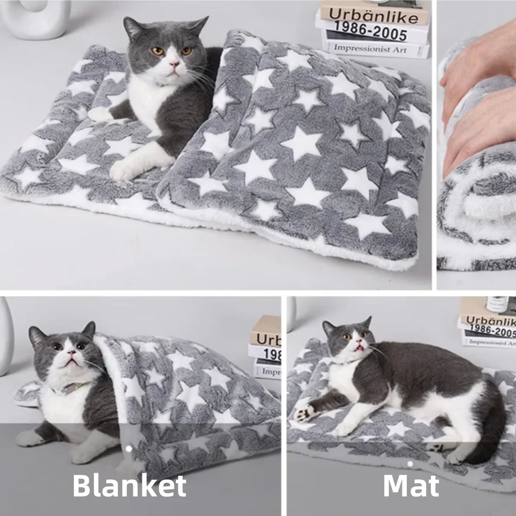 Cat Sleeping Mat – Plush Warm Cushion for Cats & Small Dogs