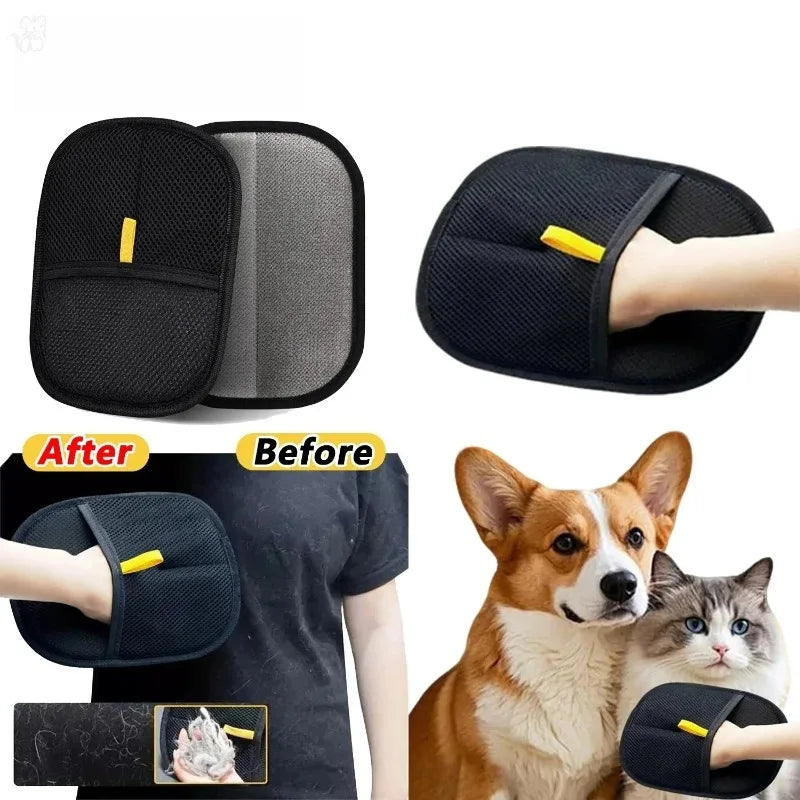 Pet Hair Removal Gloves, Reusable Grooming & Fur Cleaning Mitts