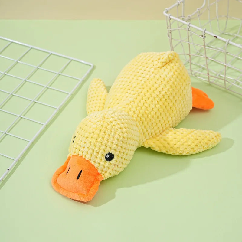 Plush Dog Toy Duck Squeaky Chew Toy for Small & Large Dogs
