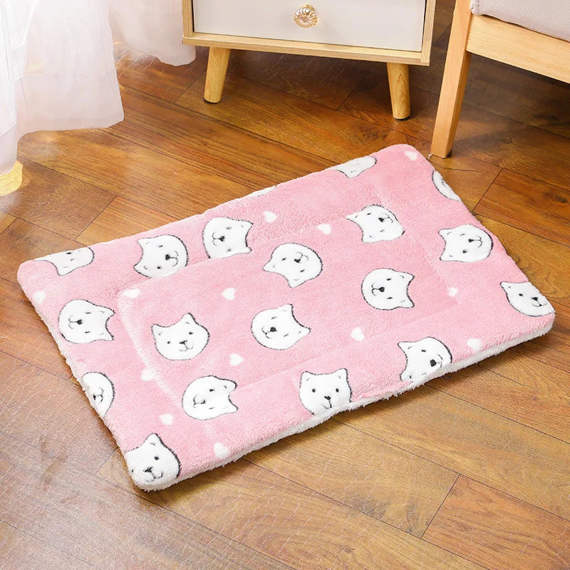 Small Dog Bed Mat – Double-Sided Warm Cushion for Dogs & Cats