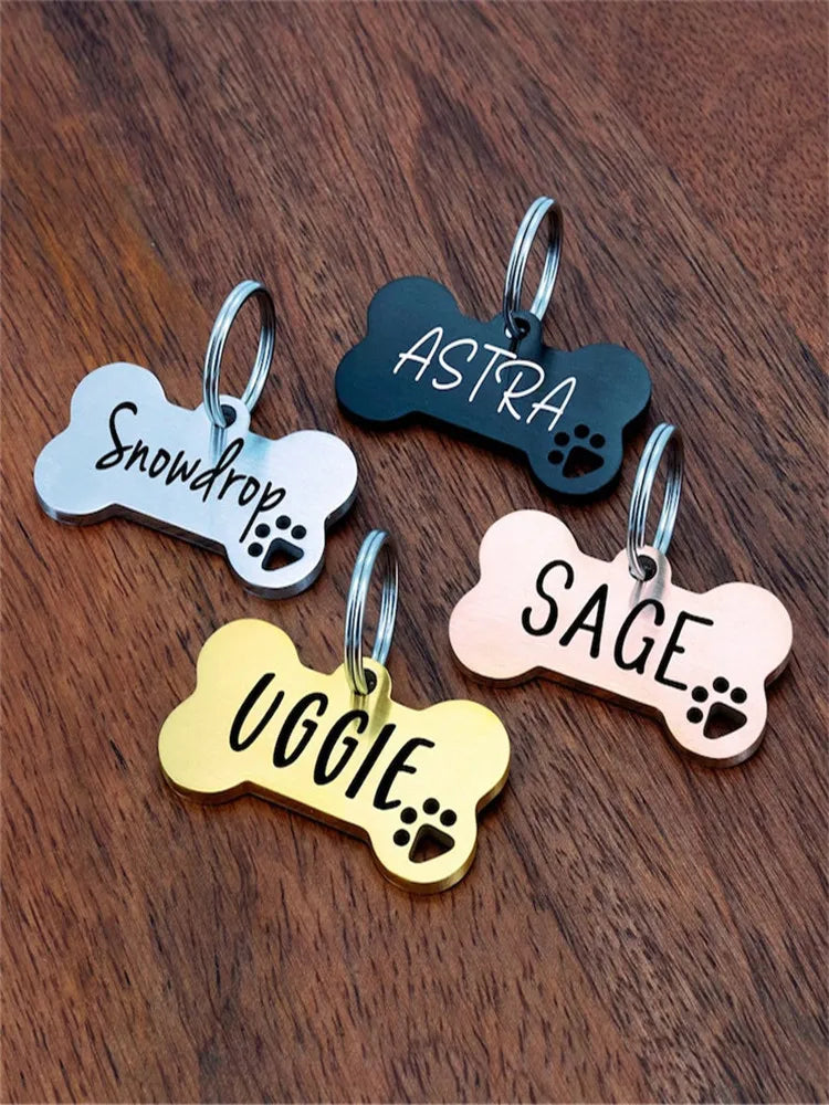 Personalized Dog ID Tag – Engraved Stainless Steel Pet Tag