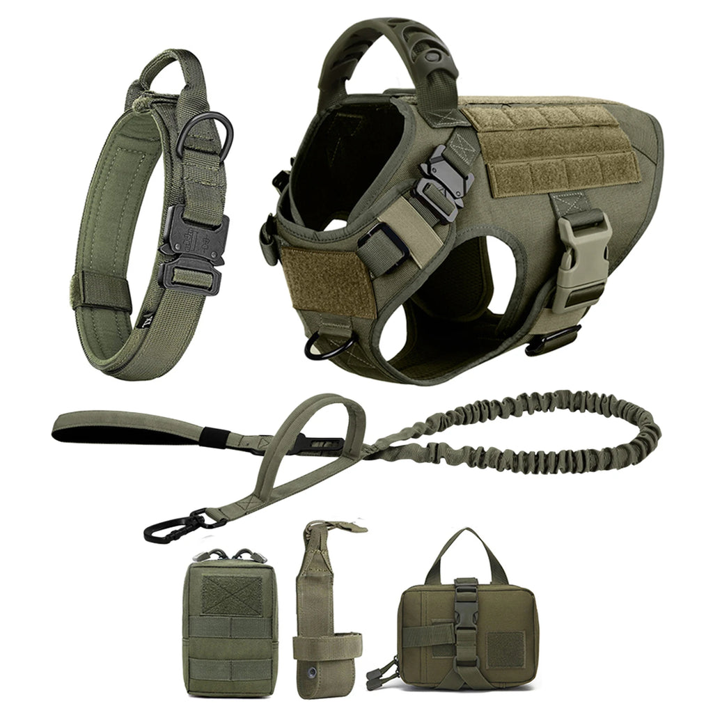Large Dog Harness and Leash Set, Adjustable Padded Walking Vest
