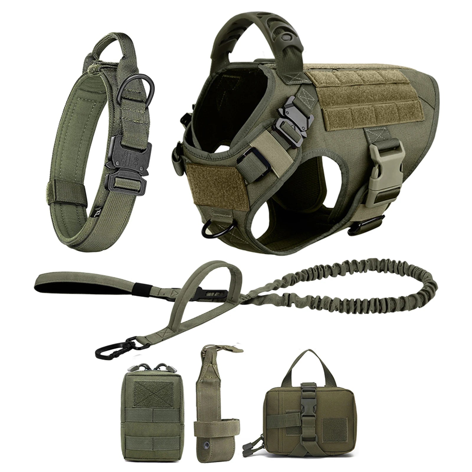 Large Dog Harness and Leash Set, Adjustable Padded Walking Vest