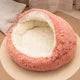 Covered Cat Bed – 2-in-1 Plush Cave Bed for Cats & Small Dogs