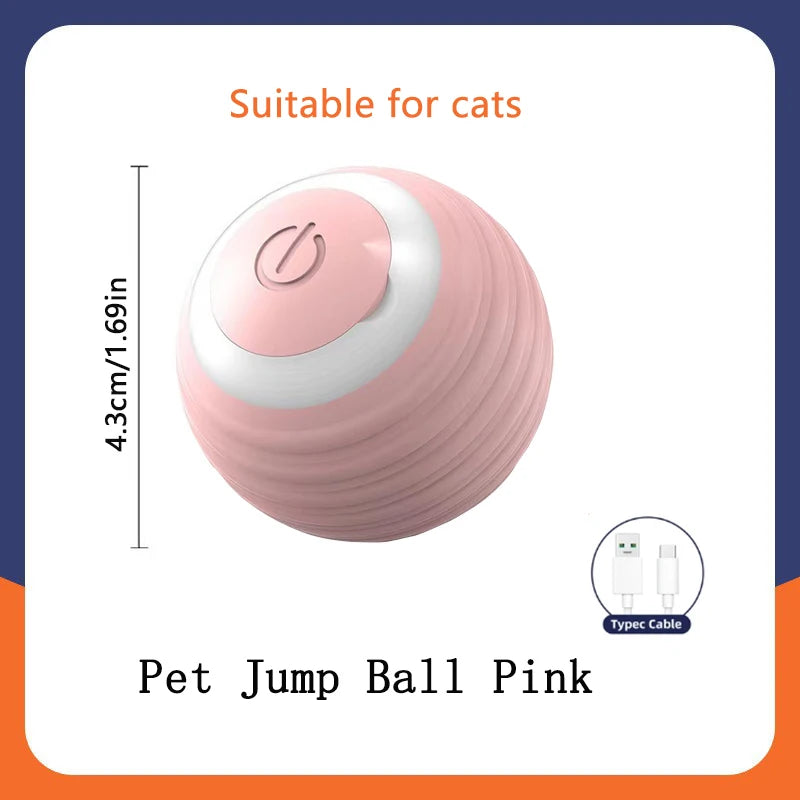 Automatic Interactive Cat Toy Ball – USB Rechargeable Rolling Toy