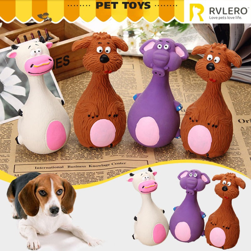 Dog Chew Toy Rubber Squeaky Dental Toy for Dogs & Cats  Character count: 55