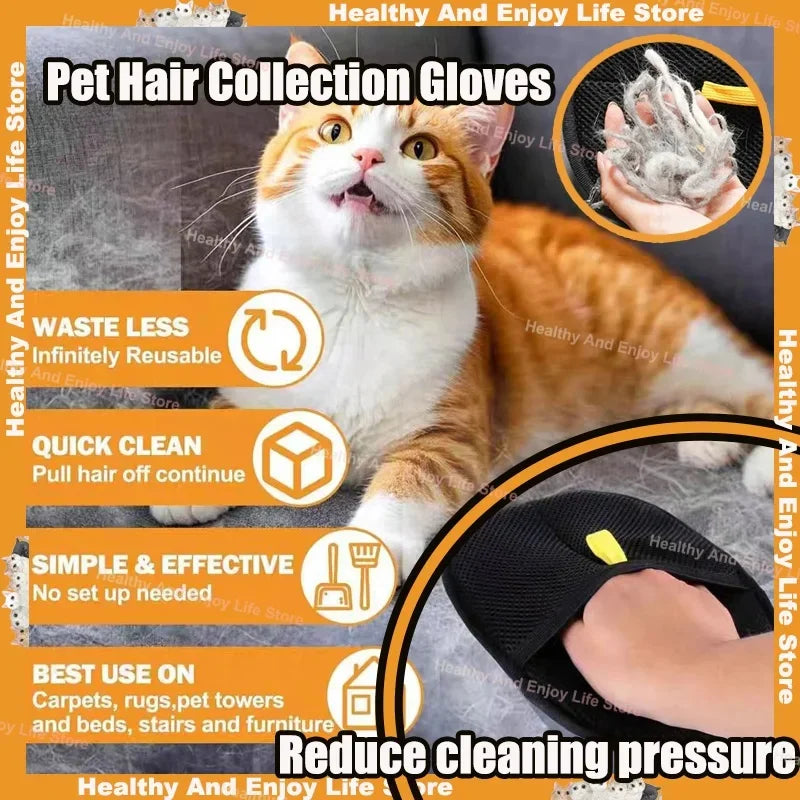 Pet Hair Remover Glove – Double-Sided Dog & Cat Grooming Mitt