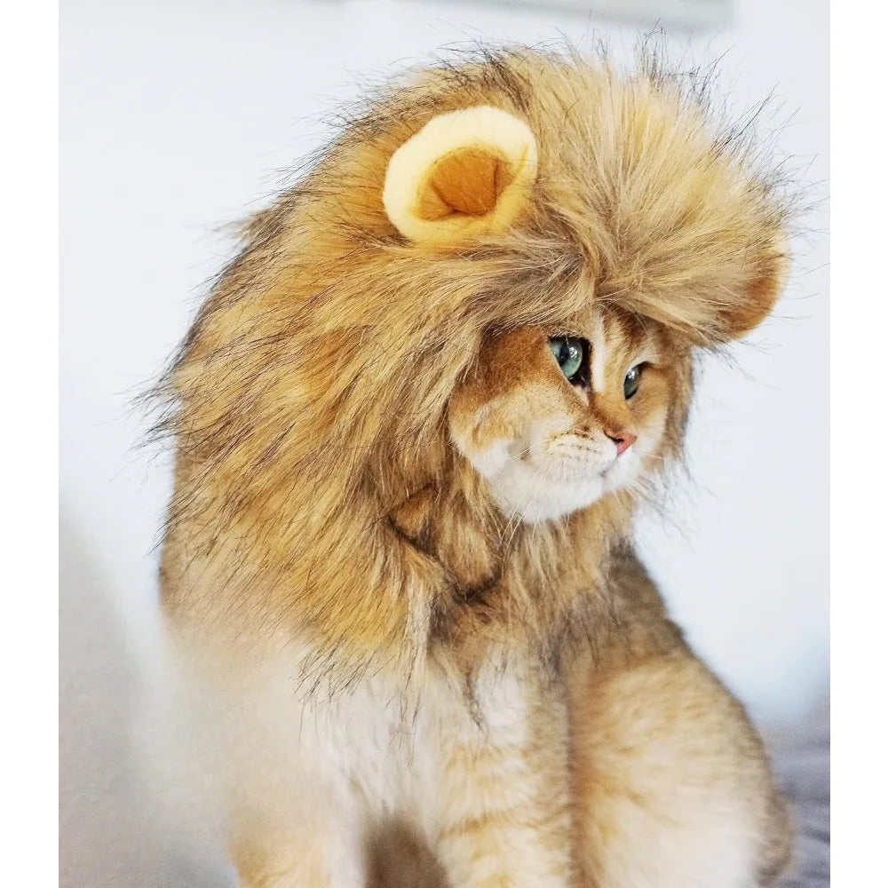 Lion Mane Dog Costume – Washable Pet Costume Wig