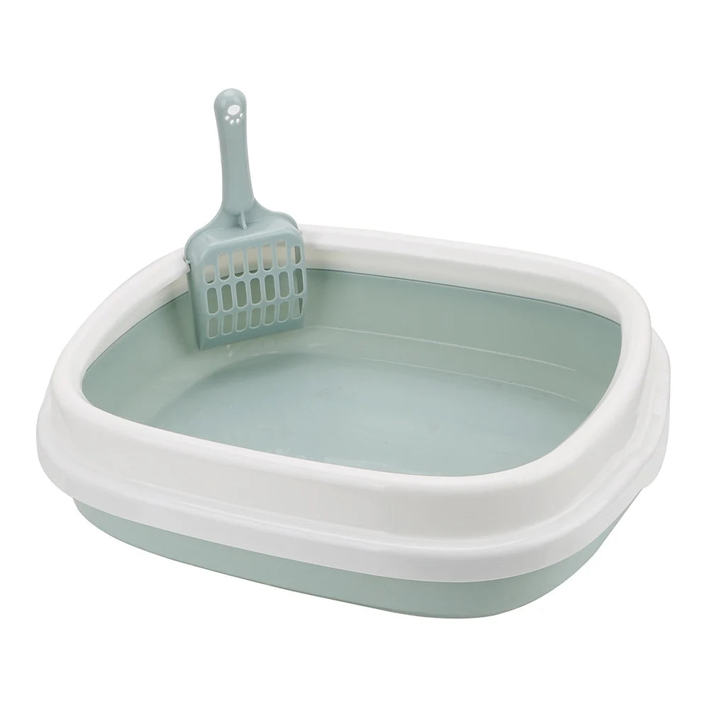 Cat Litter Box – Semi-Closed Toilet Tray with Scoop
