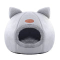 Winter Cat Bed – Cozy Indoor Cave House with Removable Cushion
