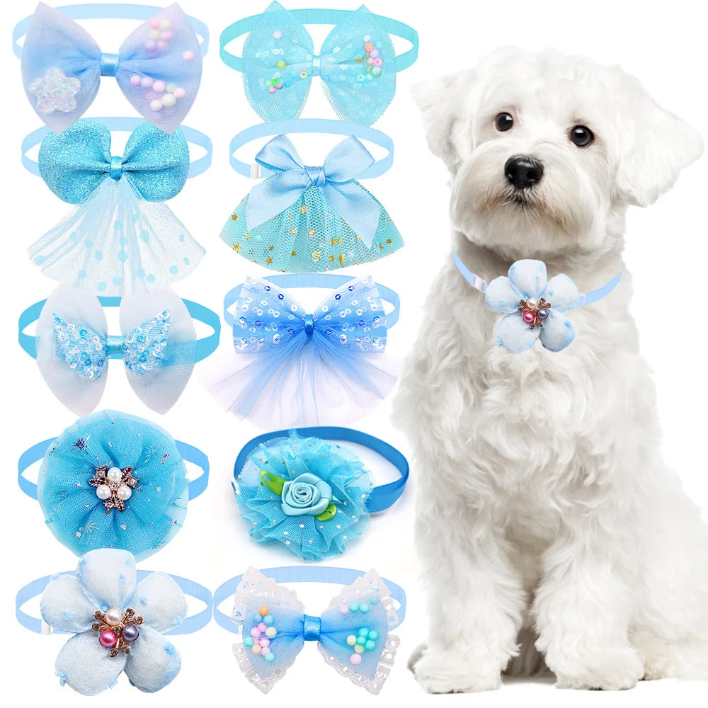 Pet Bow Collar Adjustable Lace Dog & Cat Necktie Set