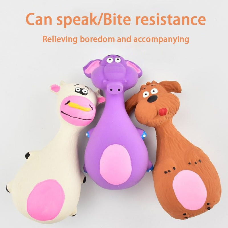 Dog Chew Toy Rubber Squeaky Dental Toy for Dogs & Cats  Character count: 55