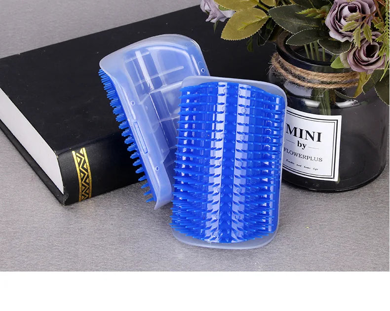 Cat Corner Brush Self Grooming Hair Removal & Massage Scratcher