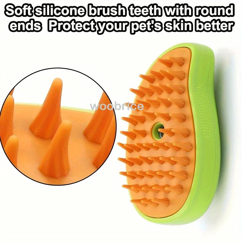 Cat Steam Brush 3-in-1 Pet Grooming Brush for Loose Hair & Tangles