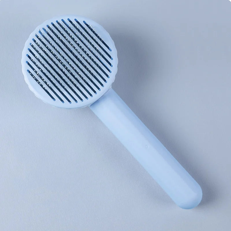 Dog Grooming Brush Self Cleaning Pet Hair Removal Comb