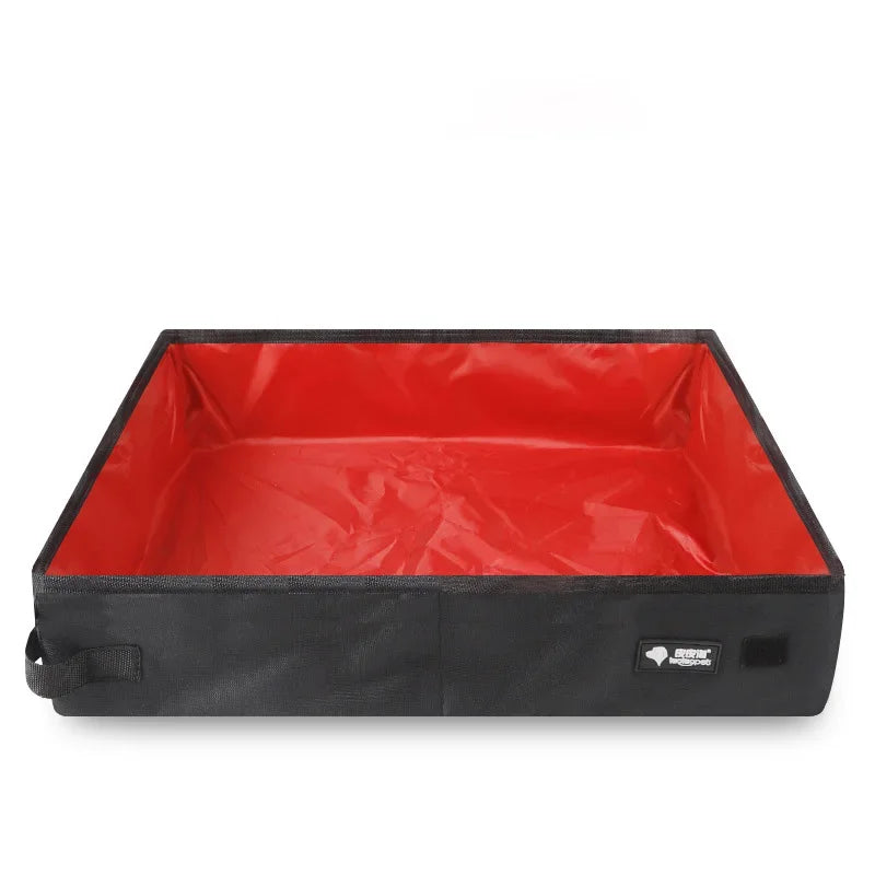 Portable Cat Litter Box – Foldable Travel Pet Toilet Tray