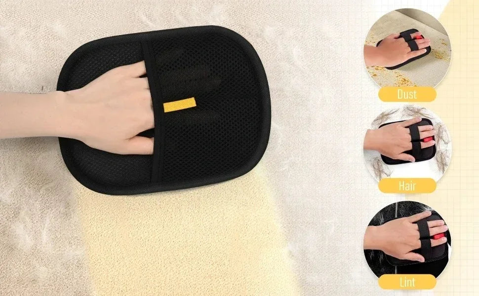 Pet Hair Removal Gloves, Reusable Grooming & Fur Cleaning Mitts