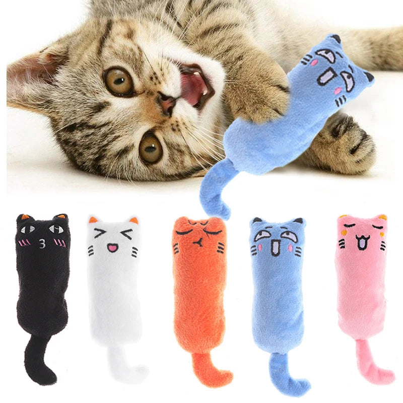 Catnip Plush Toy – Mini Squeaky Chew Toy for Cats