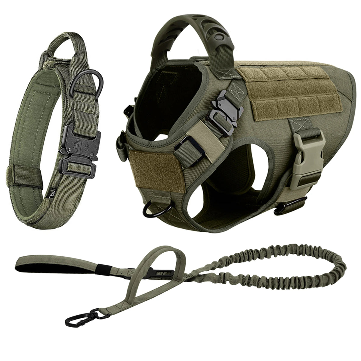Large Dog Harness and Leash Set, Adjustable Padded Walking Vest
