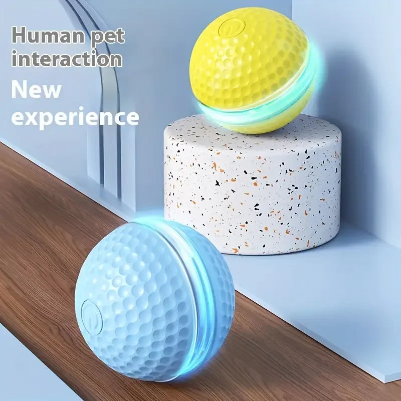 Automatic Interactive Cat Toy Ball – USB Rechargeable Rolling Toy