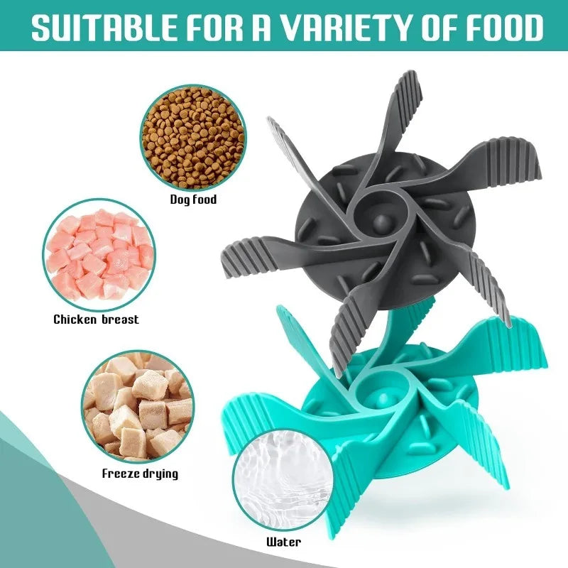 Slow Feeder Dog Bowl Insert Silicone Suction Cup Feeding Mat