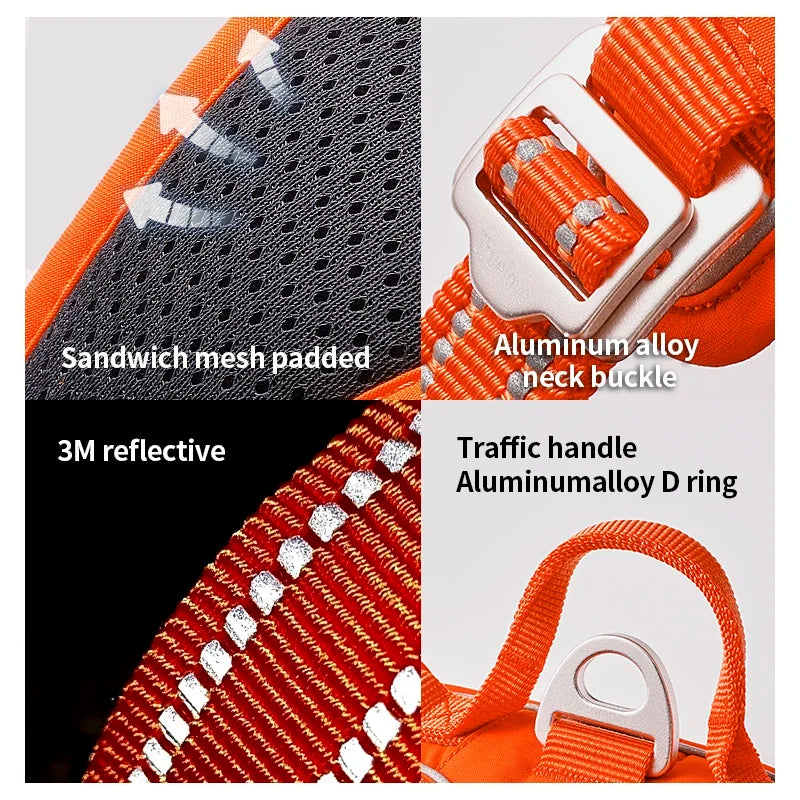 No Pull Dog Harness Adjustable Nylon Reflective Padded