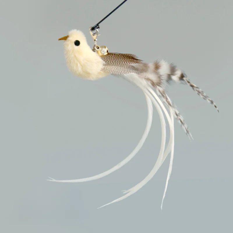 Interactive Feather Cat Wand with Bell & Suction Cup