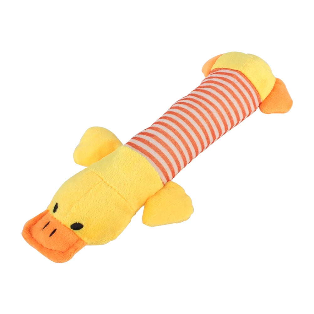 Squeaky Dog Toy Plush Elephant Duck Pig Interactive Toy