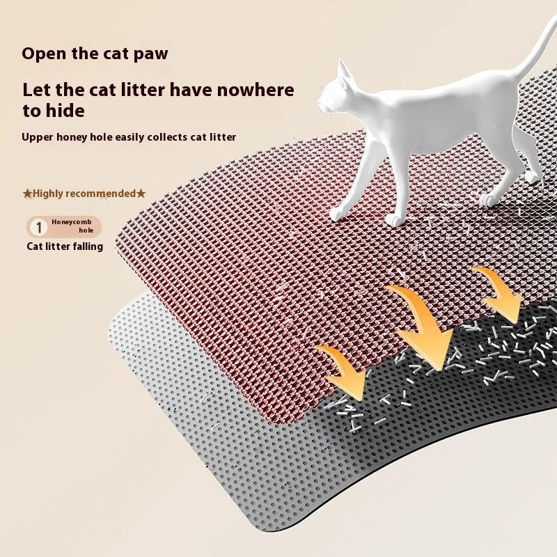 Cat Litter Mat – 2-Layer Waterproof Sand Trapping Mat
