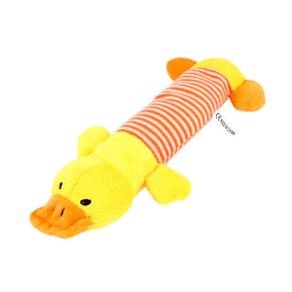 Squeaky Dog Toy Plush Elephant Duck Pig Interactive Toy