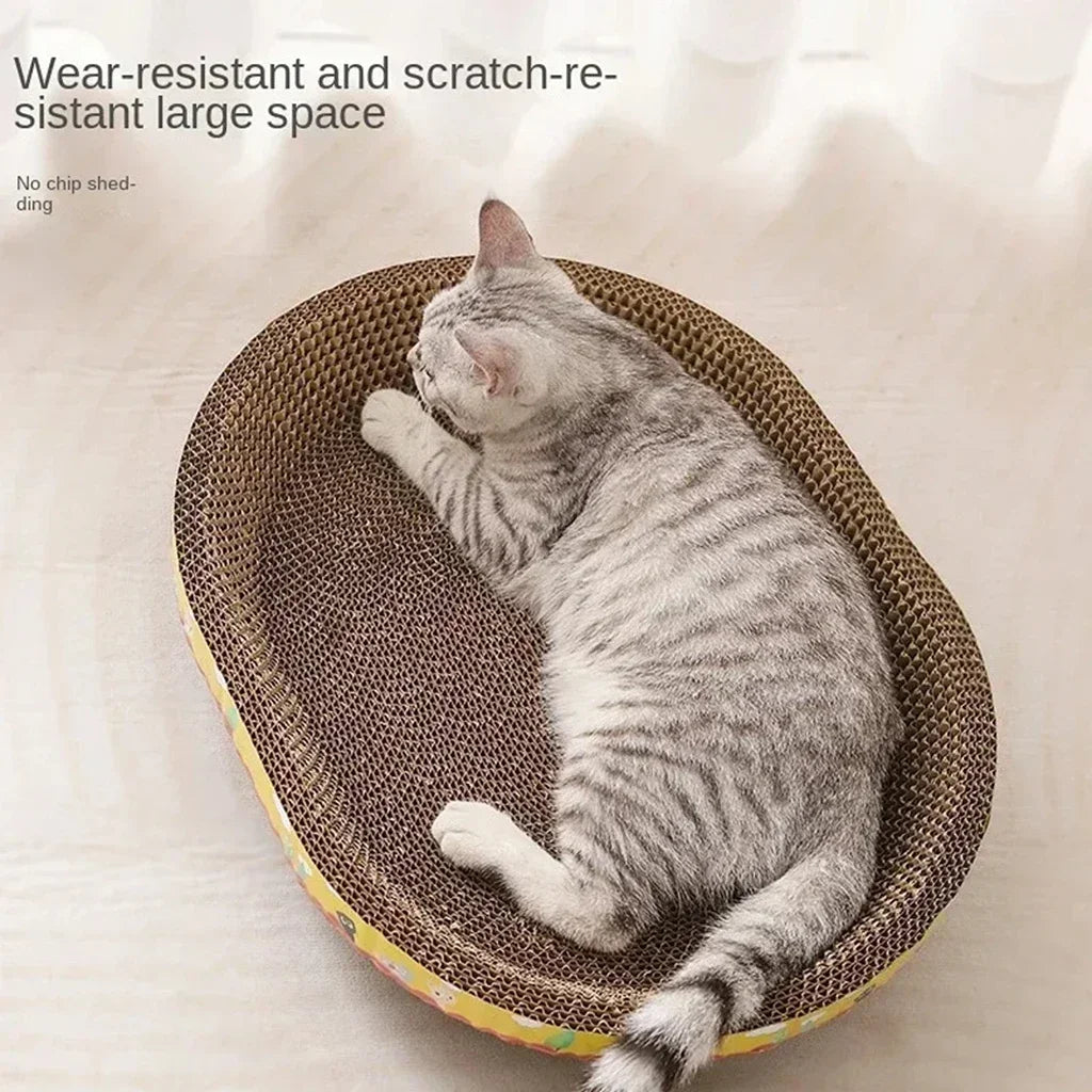 Cardboard Cat Scratcher – Corrugated Scratching Board & Lounger