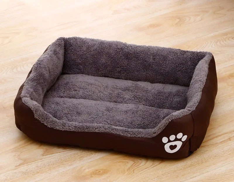 Large Dog Bed – Warm Square Pet Nest for Dogs & Cats