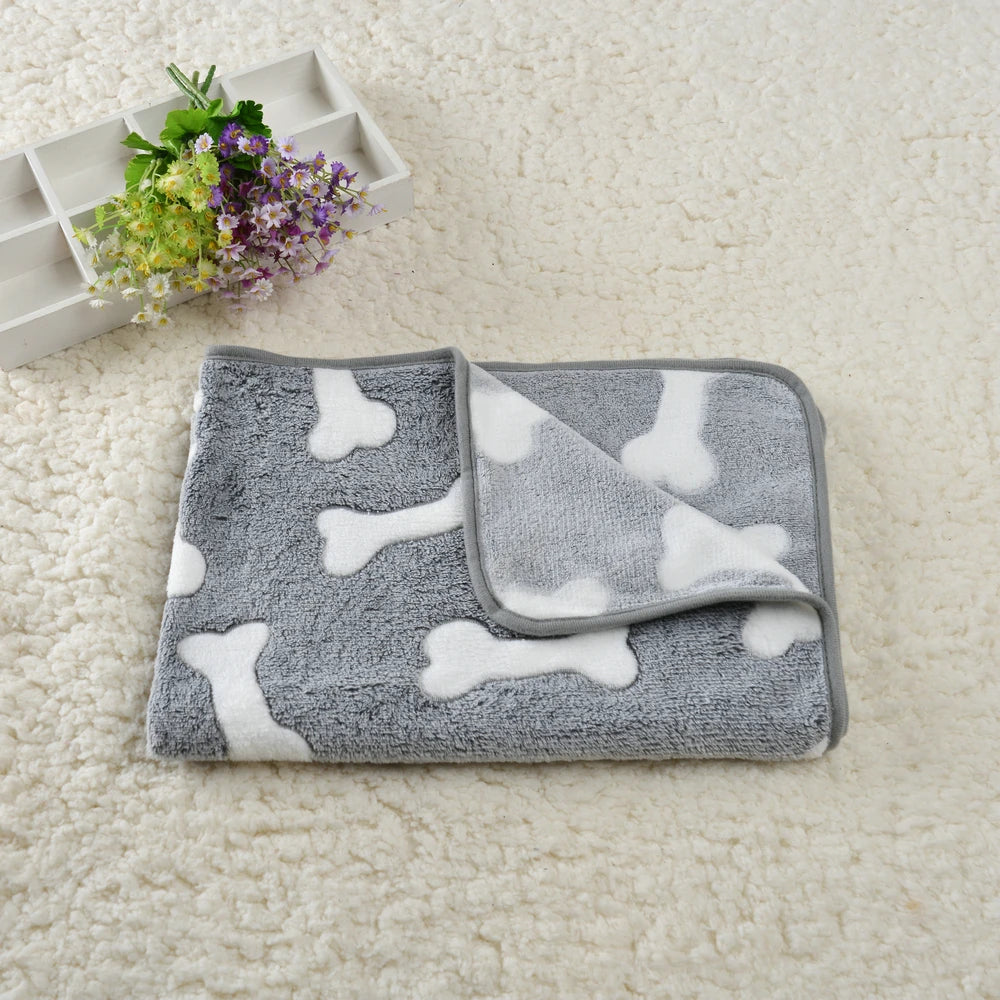 Dog Bed Mat – Soft Warm Coral Fleece Pet Sleeping & Travel Mat