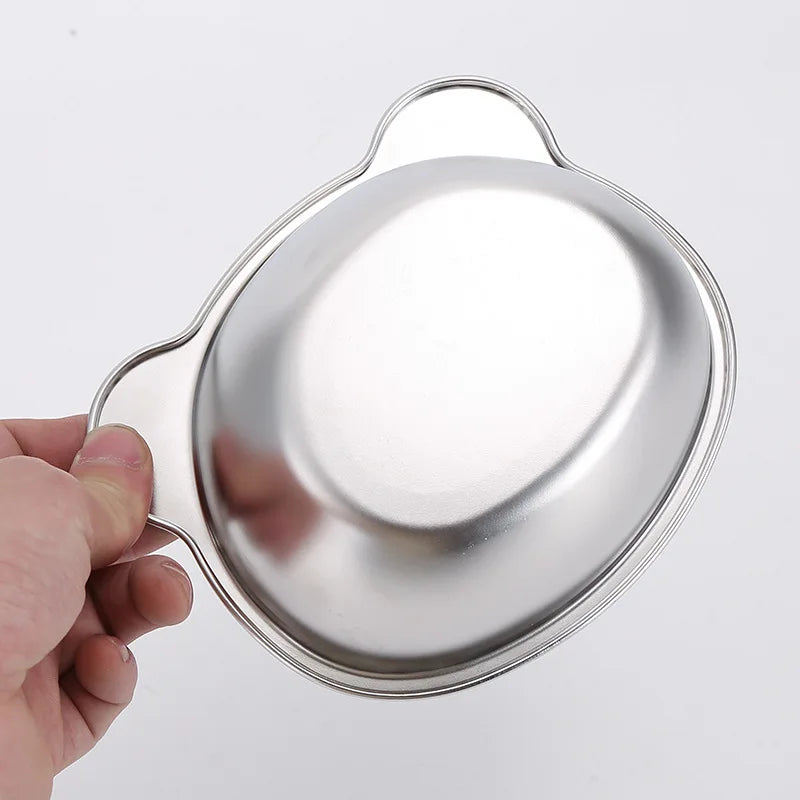 Tilted Cat Bowl – Stainless Steel Food Dish with Metal Stand
