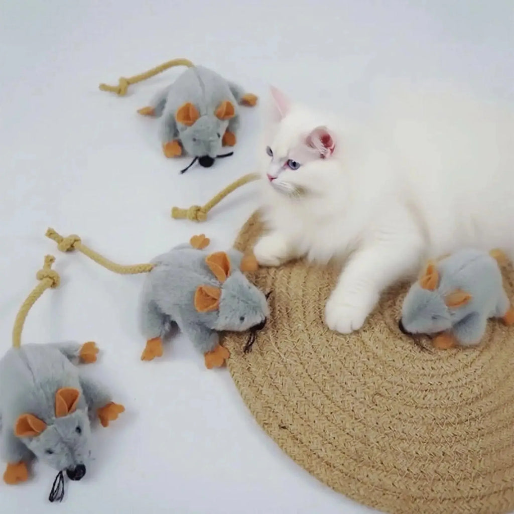 Moving Mouse Cat Toy – Plush Interactive Sound Toy