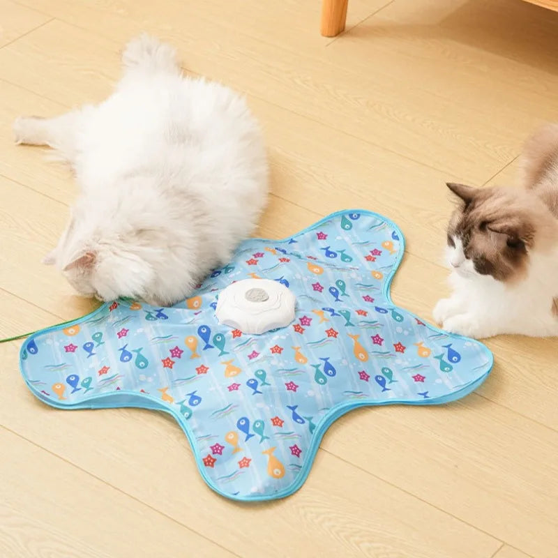 Automatic Hide and Seek Cat Toy – Moving Feather Interactive Toy