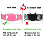 Pink Cat Collar with Rhinestones, Bell & Breakaway Buckle