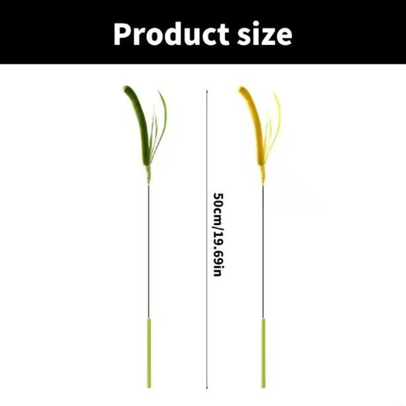 Feather Cat Wand – Flexible Interactive Teaser Toy for Cats