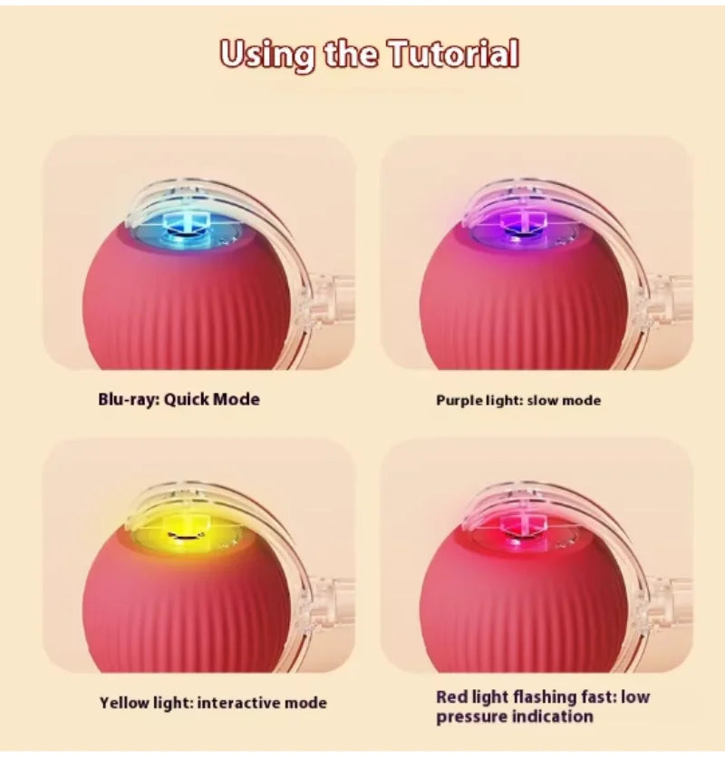 Interactive Cat Ball Toy – Rechargeable Automatic Rolling Toy