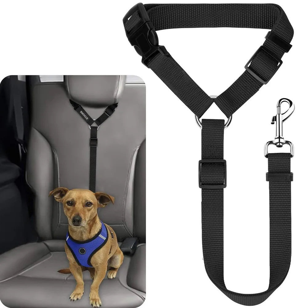 Dog Car Seat Belt, Adjustable Pet Vehicle Restraint Strap